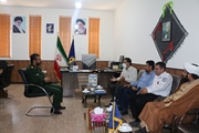 دیدار رییس شبکه بهداشت و درمان شهرستان خرامه با فرمانده سپاه ناحیه خرامه